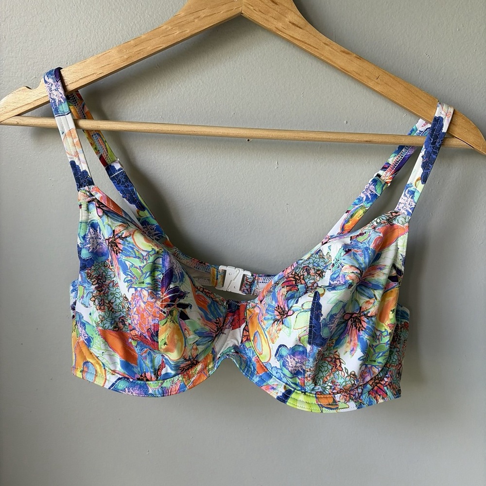 Freya 2981 Island Girl Underwired Plunge Bikini Top, Tropical UK-US SIZE 36DD